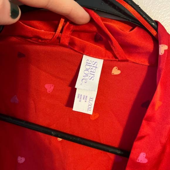 Red Heart Patterned Women's Robe - Picture 3 of 3